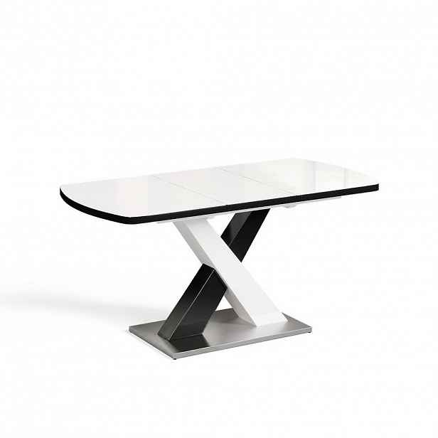 Vicco JÍDELNÍ STŮL Chinto, Černá/Bílá, 120-160 x 80 cm Rozšiřitelný