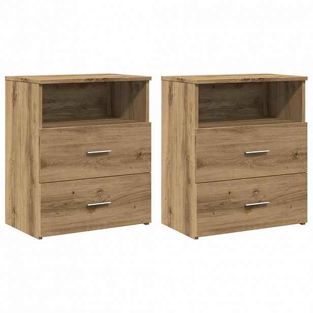 vidaXL Noční stolky 2 ks dub artisan 50 x 32 x 60 cm kompozitní dřevo