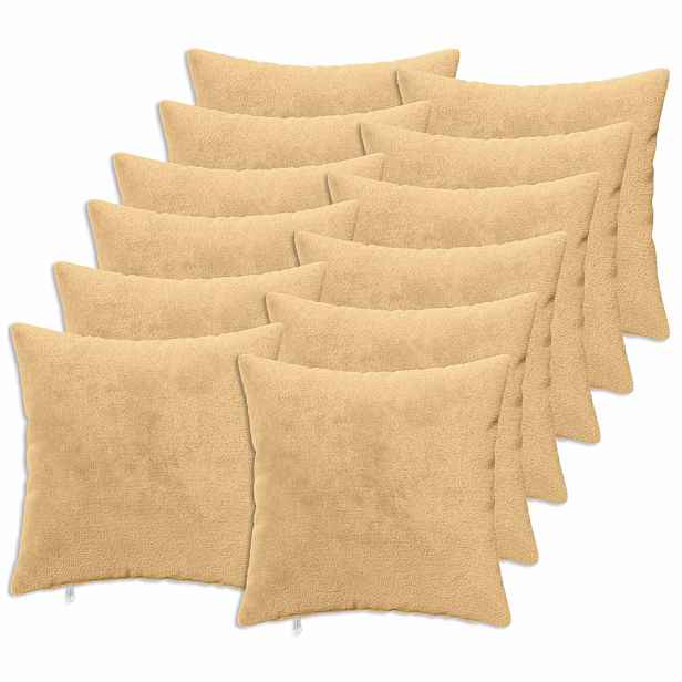 vidaXL Odhazovací polštář 12 ks HEERLEN Taupe 40 x 40 cm Flanel