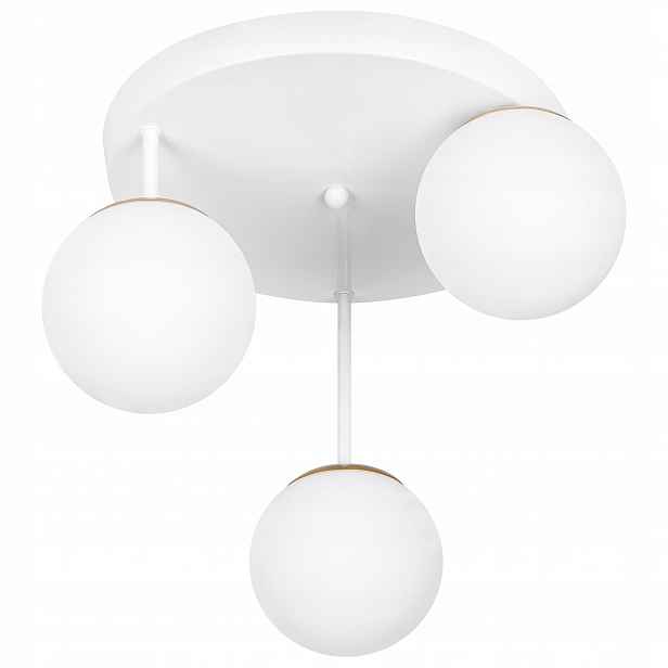 Závěsná Lampa Stropní svítidlo Skleněný lustr Svítidlo 3x E27 Led Bílá