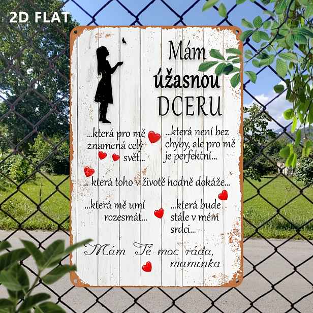 TEMU 2D plochá - 1 ks 2D plochá vintage kovová hliníková cedule | Hliníková , Vintage nástěnné umění, Dekorace do garáže, 12x8 palců, Nástěnná