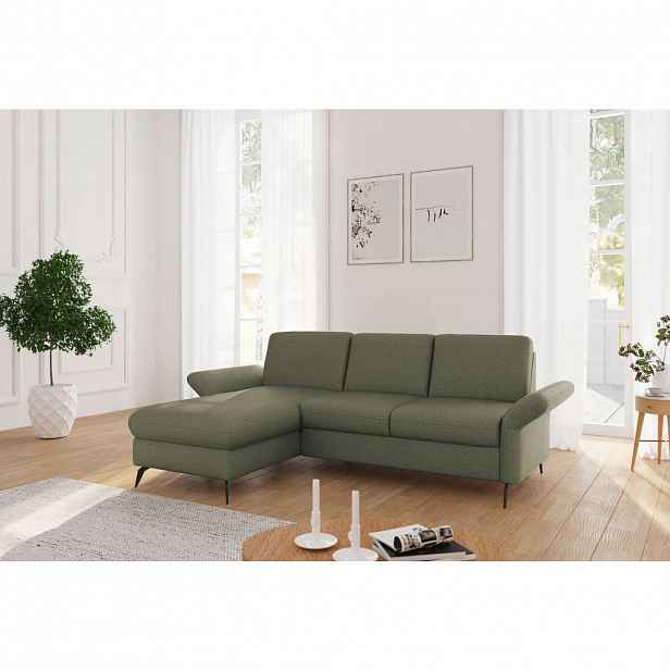 Sit & More ROHOVÁ SEDAČKA, textil, olivově zelená