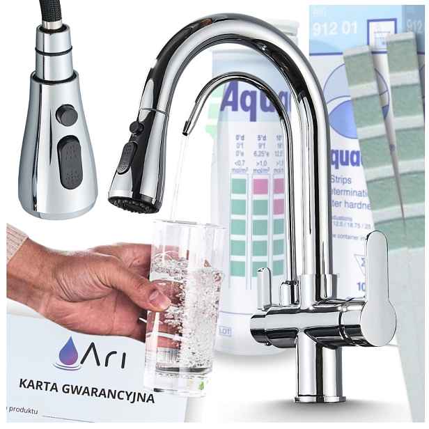 Kuchyňská Baterie Třícestná S Otočným Ramínkem Dávkovač Tekutiny Korek Klik-klak