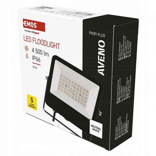 Led reflektor Aveno 30W, černý, neutrální bílá