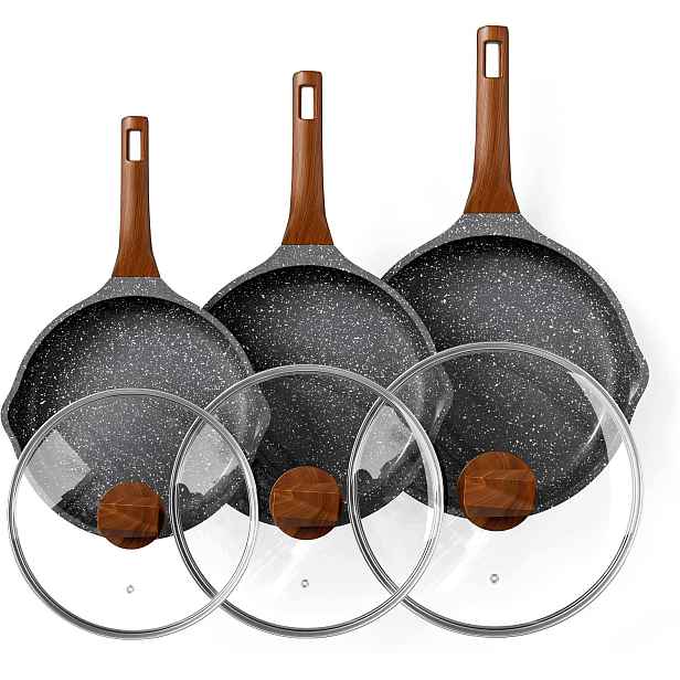 Pánve 20 24 28 CM S Poklicemi, Granitové, Indukční, Nepřilnavé