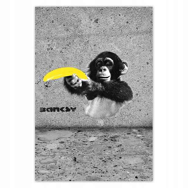 Plakáty 135x200 Banksy Banán Opice