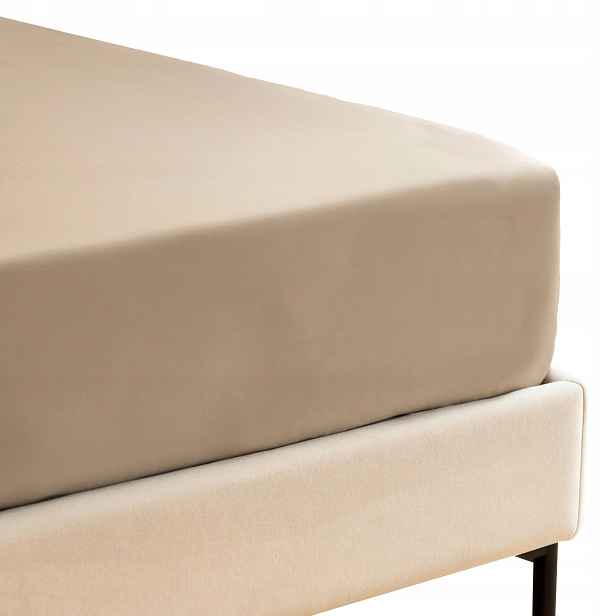Prostěradlo s gumičkou 90x200 béžové tmavé na matrace do 30 cm