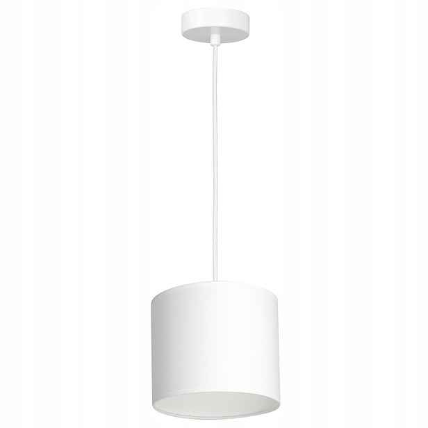 Luminex Arden Závěsná lampa Bílá Ø18 cm 1xE27 15W Stínidlo z tkaniny
