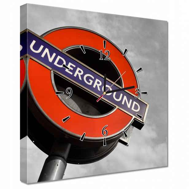 Nástěnné hodiny 40x40 Znak Underground Londýn