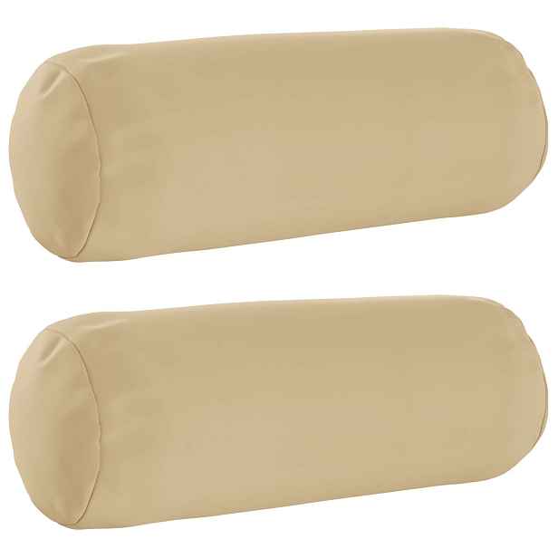 vidaXL Polštář 2 ks HEERLEN Béžová Ø 15 x 40 cm Polyester