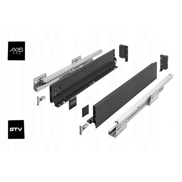 Šuplík Gtv Axis Pro Push To Open P2O 450 MM Nízká H86 Černá