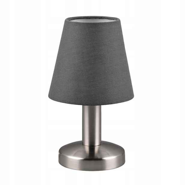 Stolní lampa noční stříbrná s šedým stínidlem 24 cm do ložnice obývacího pokoje Trio