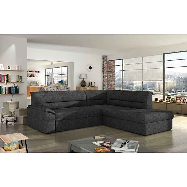 Sedací souprava Elano Provedení: Levá varianta, látka: Sawana 05 dark grey