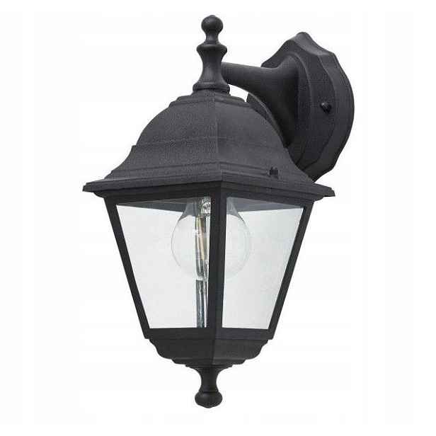 Zahradní lampa Argonne nástěnná černá E27 60W IP44