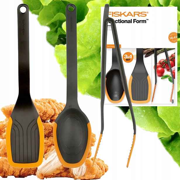 Startovací Sada Kuchyňský Set Fiskars Stěrka Kleště Špachtle Komplet