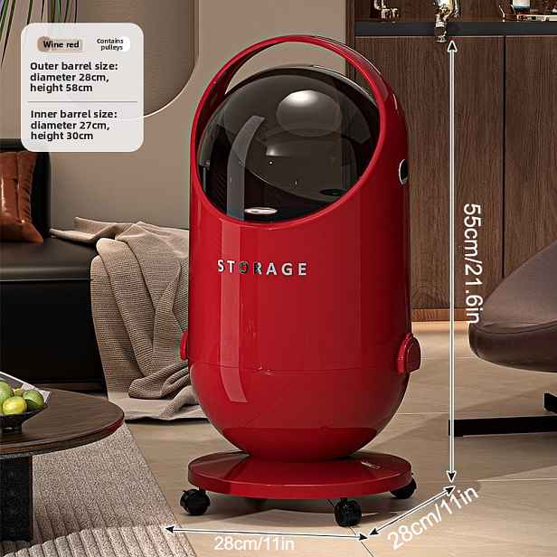 TEMU 20L moderní odpadkový koš s bezpečným víkem a kolečky, robustní plast, pohodlné držení, kompaktní design, regulace zápachu, ideální do kuchyně,