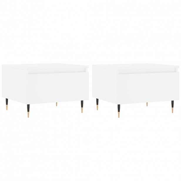 vidaXL Konferenční stolky 2 ks bílé 50 x 46 x 35 cm kompozitní dřevo