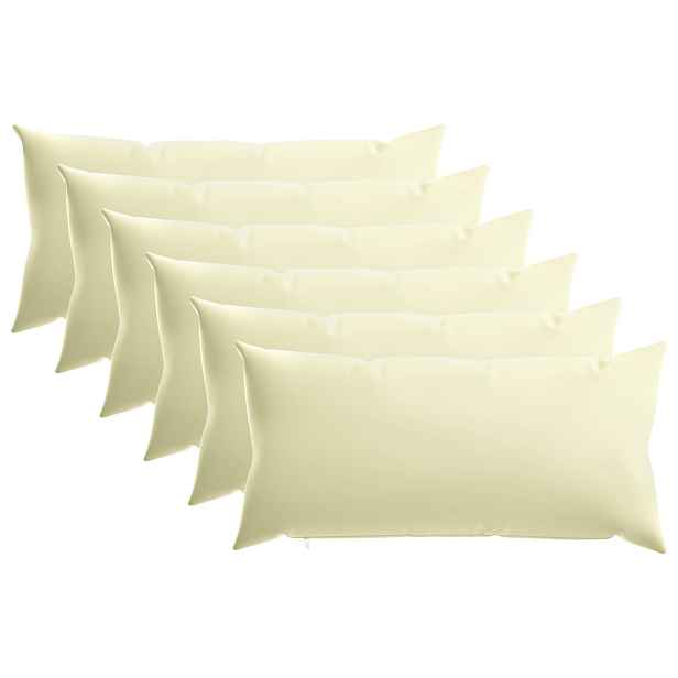 vidaXL Polštář 6 ks HEERLEN Krémová 40 x 80 cm Polyester