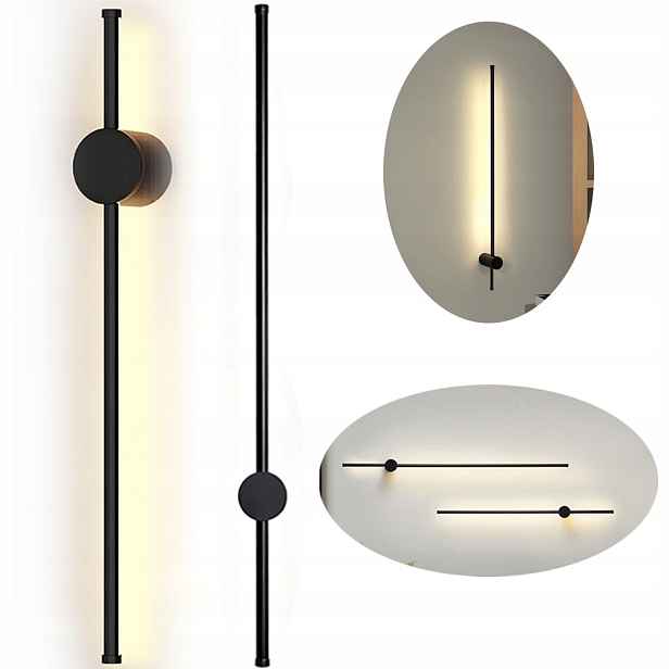 Nástěnné Led Svítidlo Nástěnná Lampa Otočná O 360° Teplá Bílá 60 CM 12 W
