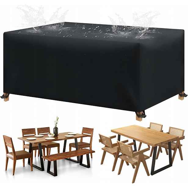 Obal na zahradní nábytek pro židle a stůl, voděodolná plachta 230×165 cm