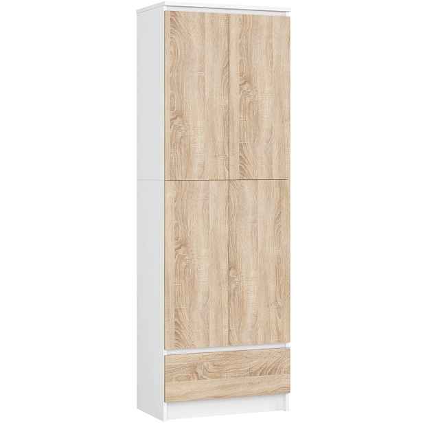 Ak furniture Skříň Rexa 60 cm bílá/dub sonoma