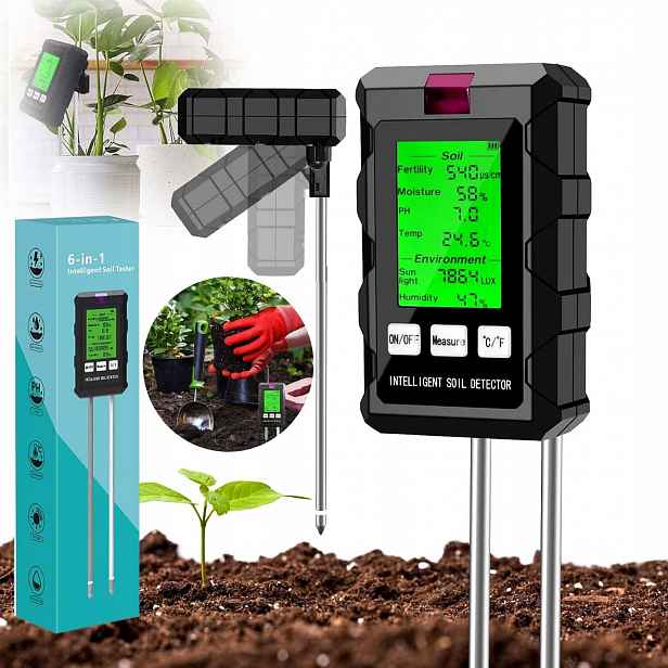 Kyseloměr Půdní Tester Kyselosti Zeminy, Měřič Půdy 6V1