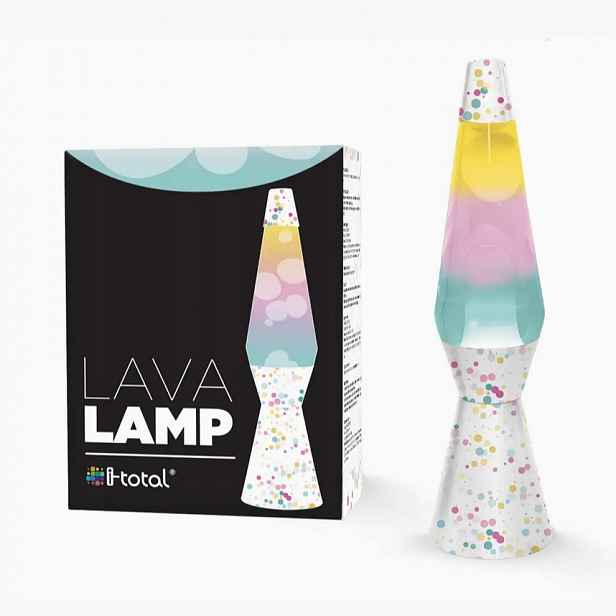Lávová lampa Lava Lawa lampička XL1780 Puntíky Bílá magmatická 36 cm Ito