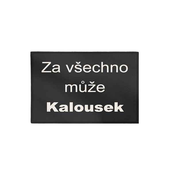 Rohožka Kalousek 40x60 cm - na ven i na doma, 40x60, černá, GDmats
