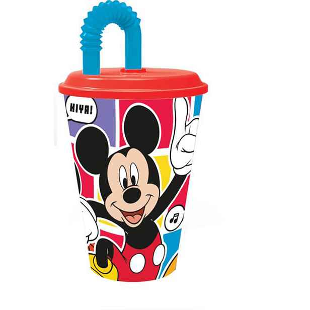 STOR Plastový kelímek s brčkem MICKEY 430ml