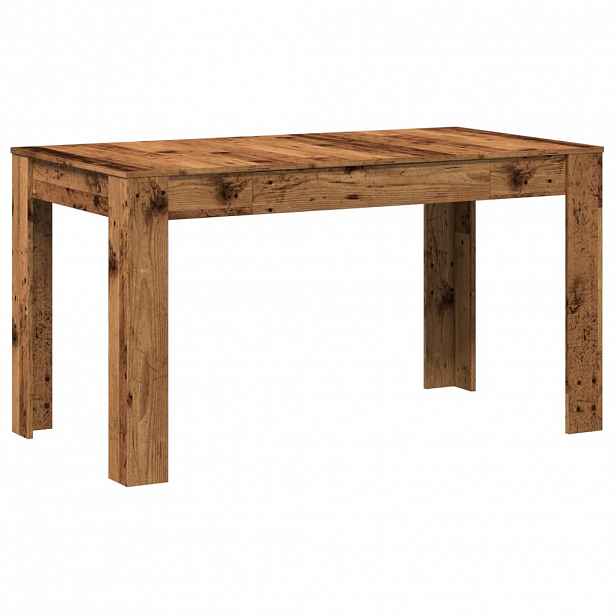 vidaXL Jídelní stůl old wood 140 x 74,5 x 76 cm kompozitní dřevo