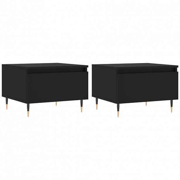 vidaXL Konferenční stolky 2 ks černé 50 x 46 x 35 cm kompozitní dřevo