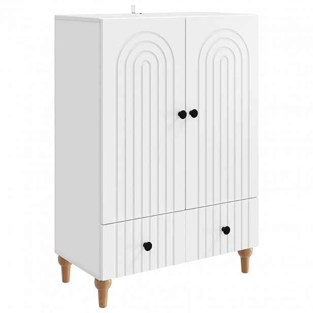 vidaXL Servírovací skříň Bílá 66 x 34,5 x 95 cm Kompozitní dřevo