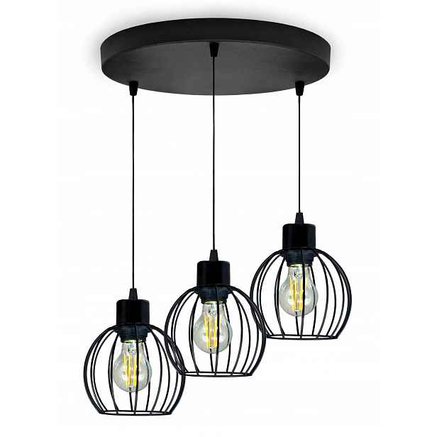Závěsná stropní lampa Lustr Zwis 3x drát Kula