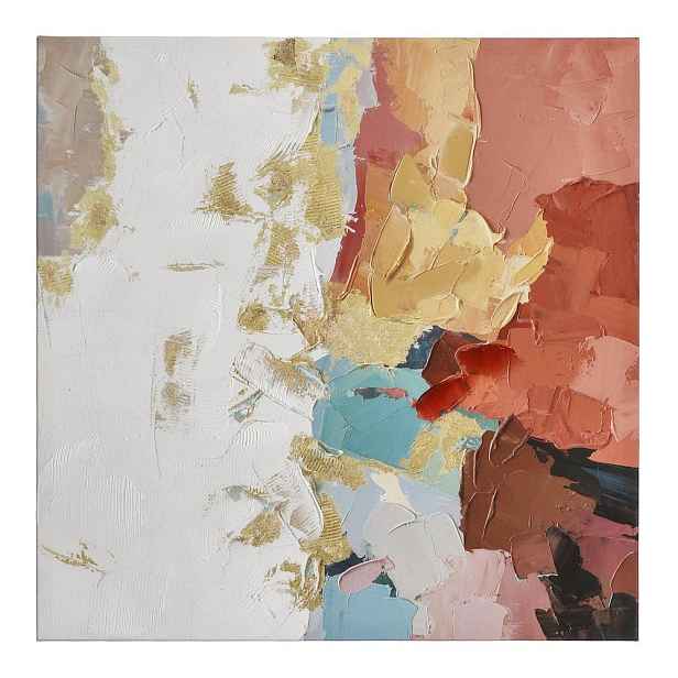 Tištěný/s ručně malovanými prvky obraz na plátně 80x80 cm Crown – Bizzotto