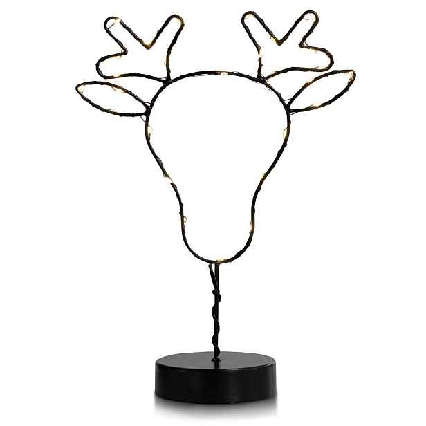 DecoKing LED Světelná dekorace Reindeer černá