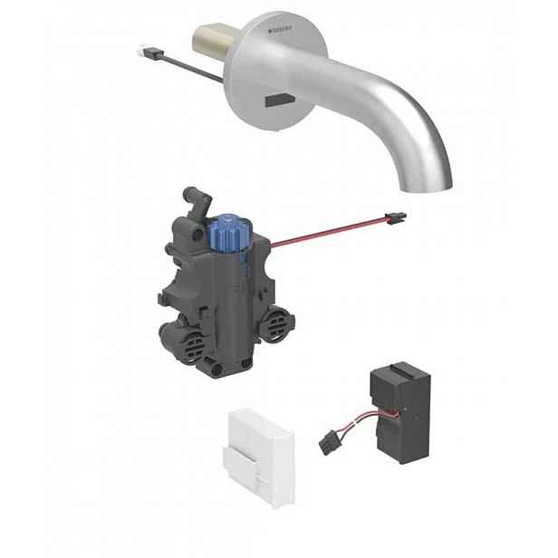 Geberit Piave - Termostatická elektronická umyvadlová baterie pod omítku, síťové napájení, easy to clean, kartáčovaná nerez 116.287.SN.1