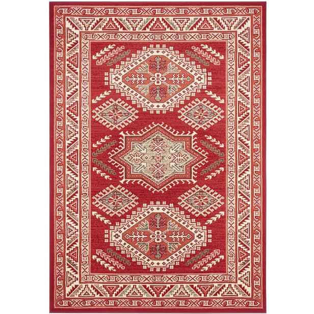 Klasický, tradiční červený koberec do obývacího pokoje s měkkým vlasem 120 x 170 cm