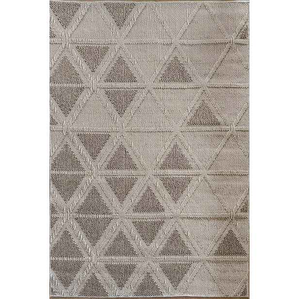 Koberec s provázkem, smyčkový, 120 x 170 cm, plochý, vnější, vnitřní boho
