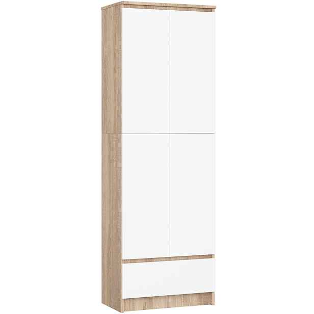Ak furniture Skříň Rexa 60 cm dub sonoma/bílá