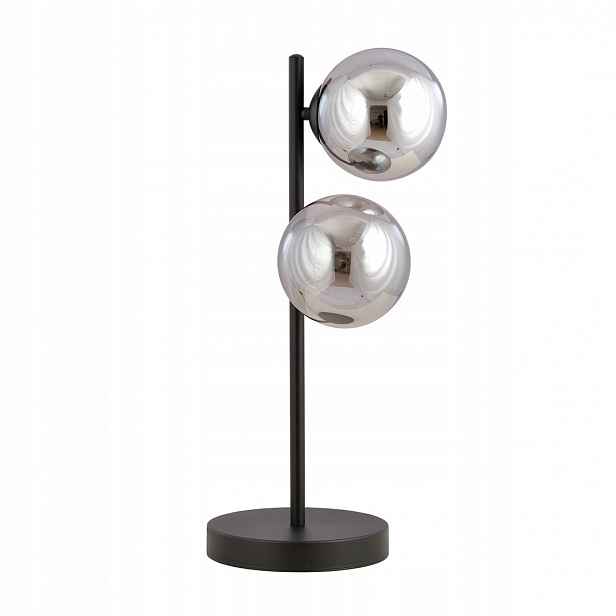 Moderní noční lampa Nice skleněná stínidlo Grafitová 2 světelné body E14