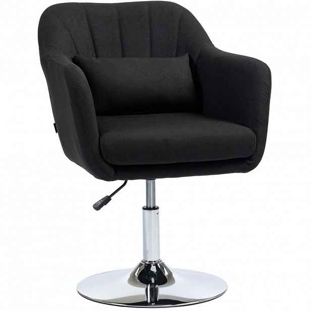 OKWISH KŘESLO 60/60/79-91 cm černé z polyesteru výškově nastavitelné a otočné