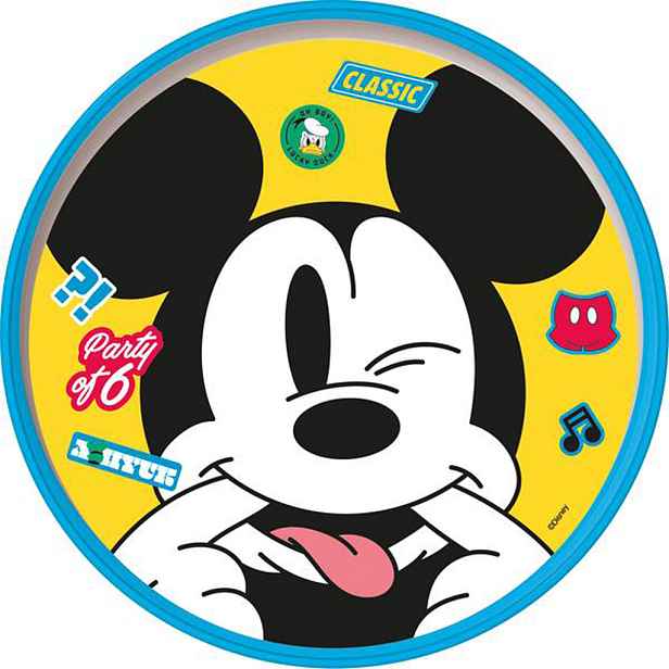 STOR Plastový talíř MICKEY 22cm protiskluzový