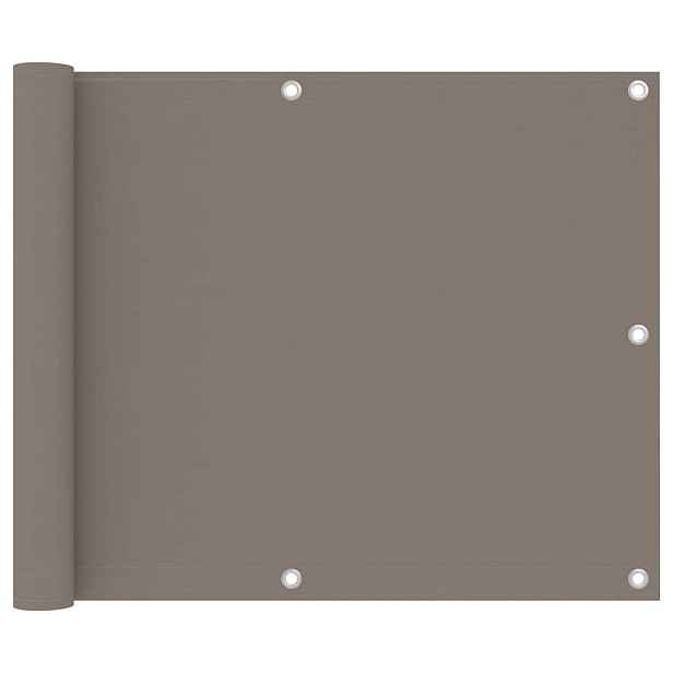 vidaXL Balkónová zástěna taupe 75 x 600 cm oxfordská látka