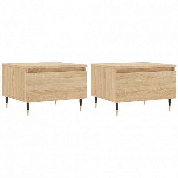 vidaXL Konferenční stolky 2 ks dub sonoma 50x46x35 cm kompozitní dřevo