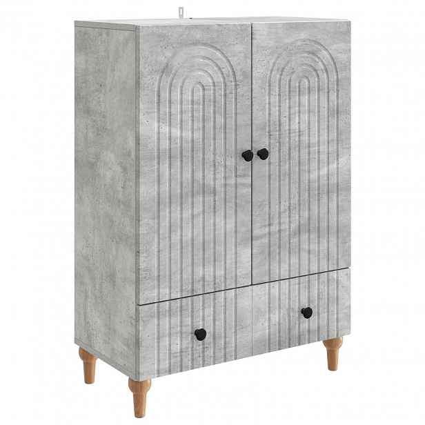 vidaXL Servírovací skříň Betonově šedá 66 x 34,5 x 95 cm