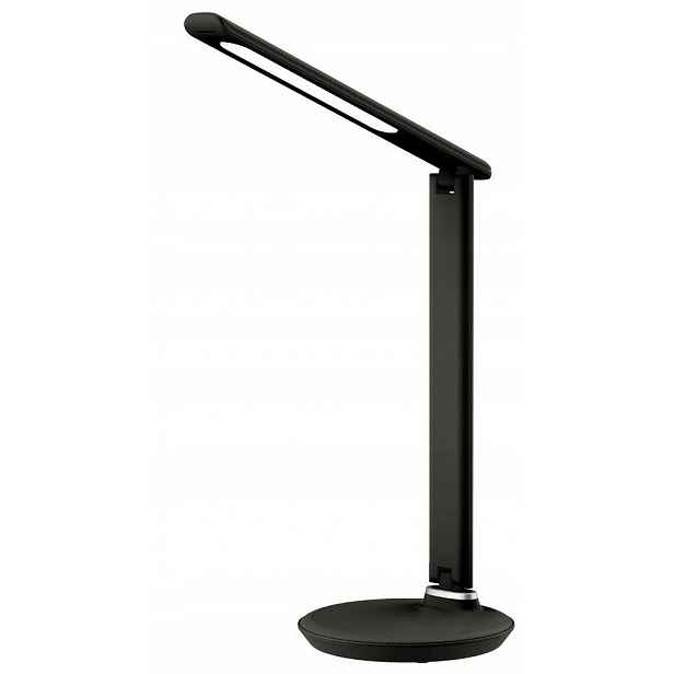 Černá stolní lampa Osias Led s proměnlivou barvou do pracovny Rabalux
