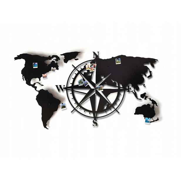 decolicious – pl krásná 3D Mapa světa Compass