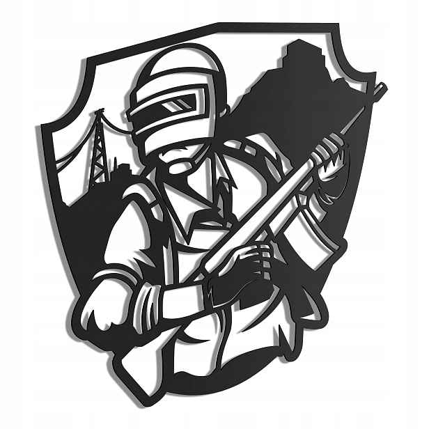 Dřevěný 3D obraz Pubg Games Nástěnná Dekorace Dárek