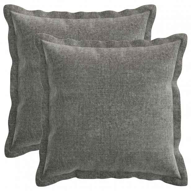 vidaXL Povlak na polštář 2 ks HOUTEN Tmavě šedá 30 x 30 cm