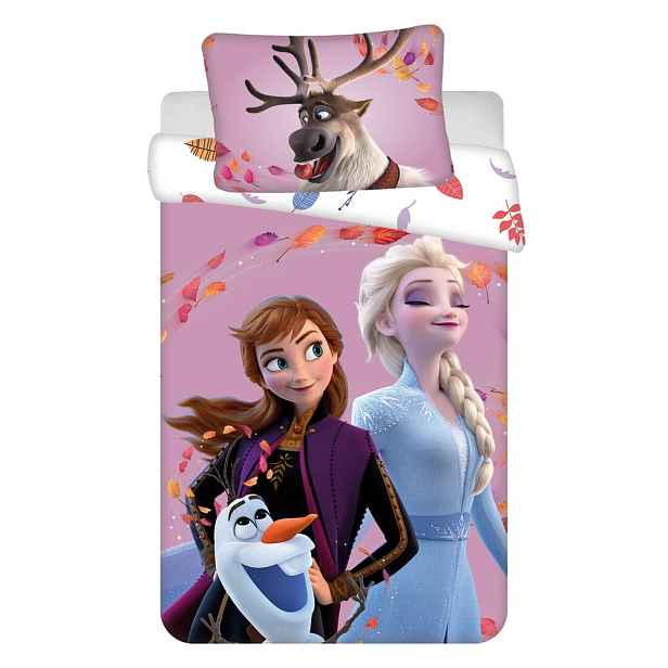 Bavlněné dětské povlečení do postýlky 100x135 cm Frozen "Wind" – Jerry Fabrics